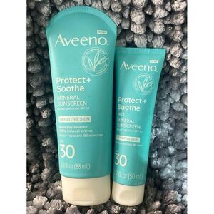 2 Aveeno Protect and smooth 30spf sensitive skin sunscreen